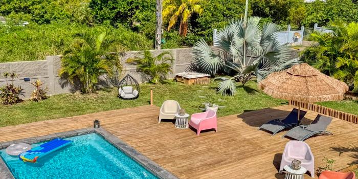 1.A louer villa avec piscine et vue mer St François Guadeloupe